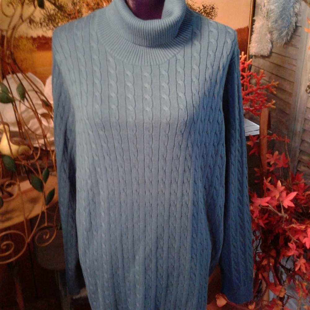 teal blue/ green sweater